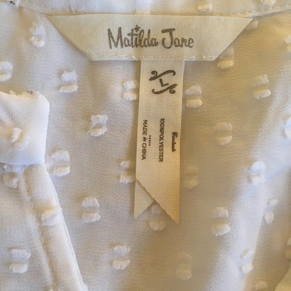 "Matilda Jane" Cream Ruffle Detail Top (L) - Picture 4 of 5